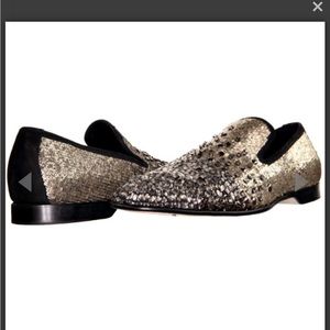 Donald J Pliner Pont Mesh Stone Nubuck Loafers Pewter Size 13